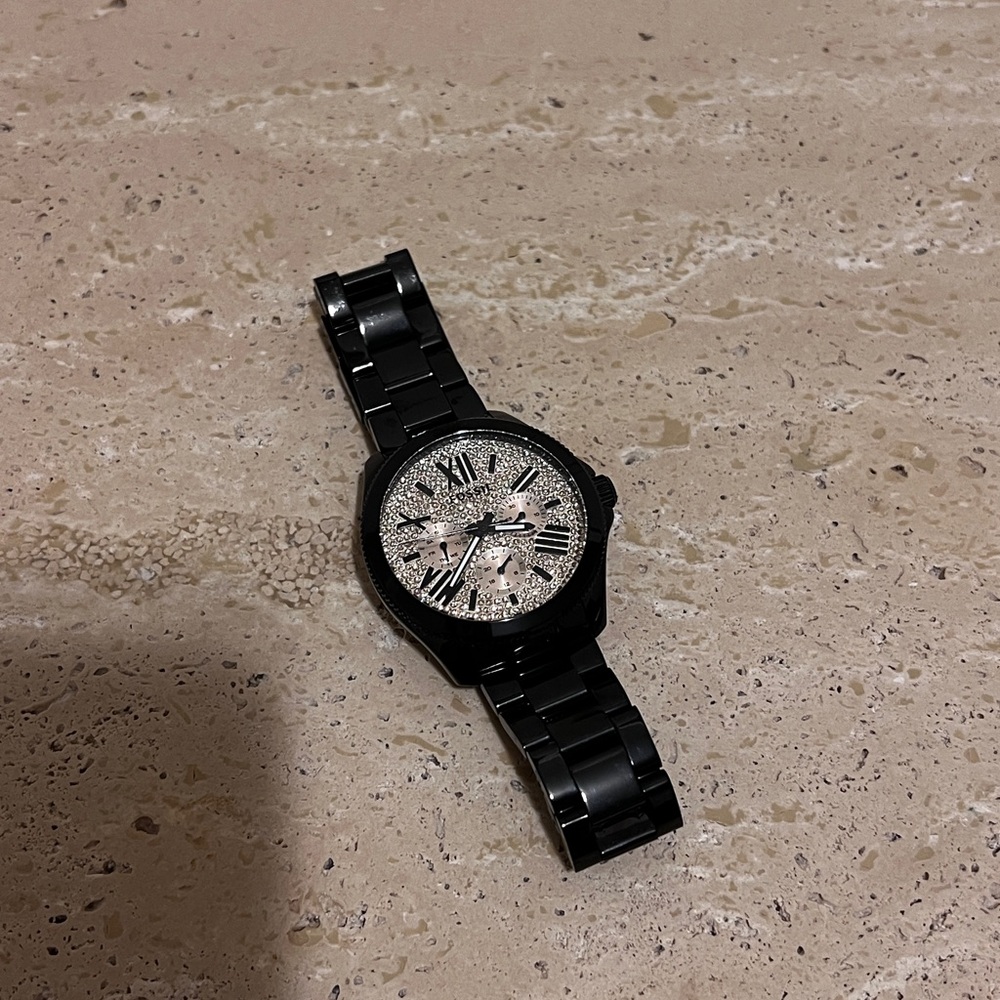 Fossil Black and Gold watch